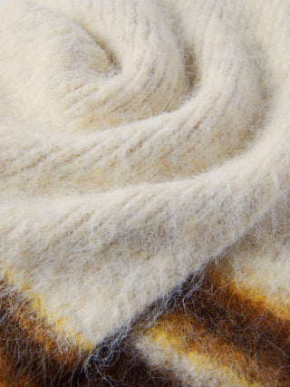 STRIPED WOOL-BLEND SCARF