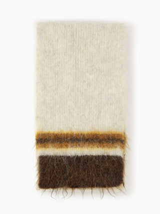 STRIPED WOOL-BLEND SCARF