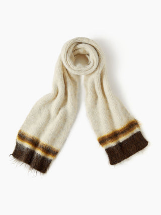 STRIPED WOOL-BLEND SCARF