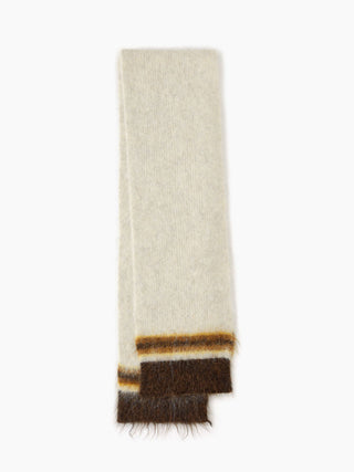 STRIPED WOOL-BLEND SCARF