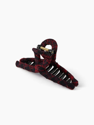 PLAID PATTERNED HAIR CLAW