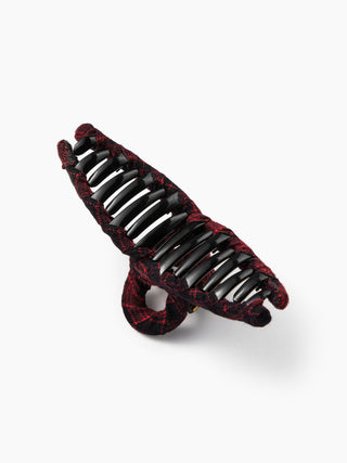 PLAID PATTERNED HAIR CLAW