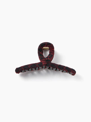 PLAID PATTERNED HAIR CLAW