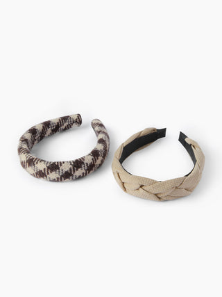 2PCS TARTAN HEADBAND SET