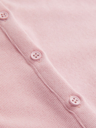 Round Neckline Solid Button Short Sleeve Top