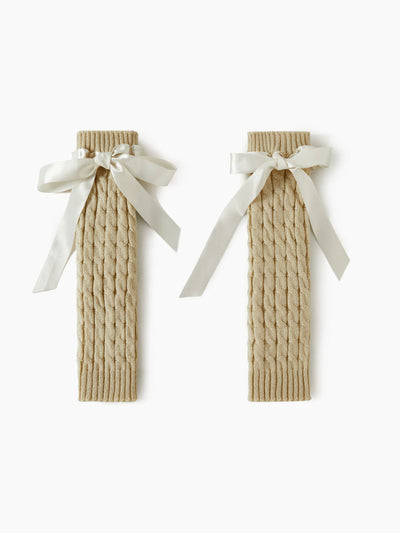 BOWKNOT DECOR LEG WARMERS