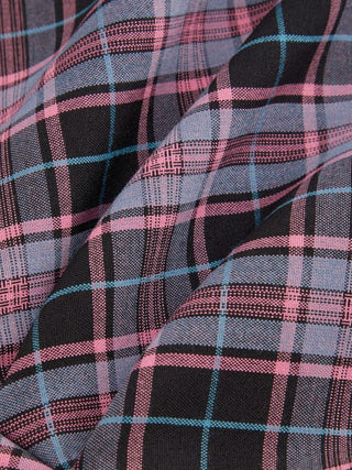 Off-shoulder Tartan Ruched Crop Top