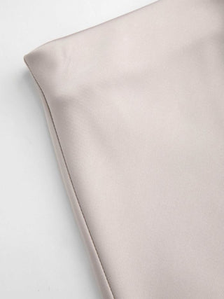 Satin Mid Rise Ruffle Bias Maxi Skirt