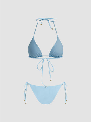 Halter Neckline Tie Side Bikini Set
