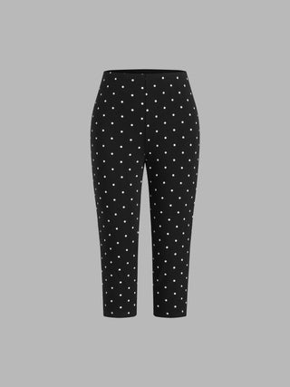 Polka Dot Stretch Capri