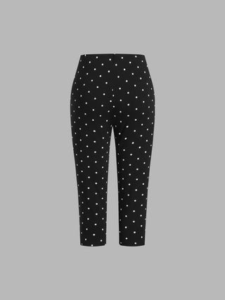 Polka Dot Stretch Capri