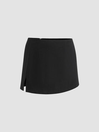 Cotton Low Rise Split Skort