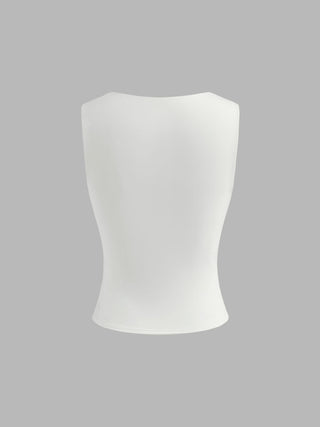 CONTOUR Double Layered Sweetheart Neckline Tank Top