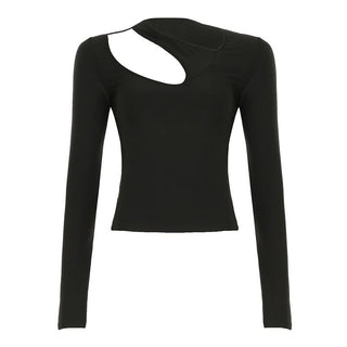 Long sleeve hollow out cut out top