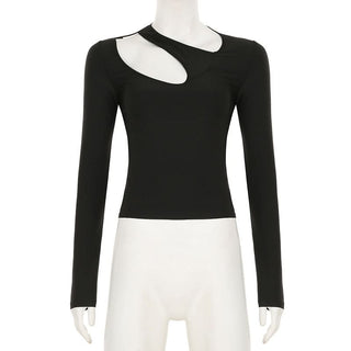Long sleeve hollow out cut out top