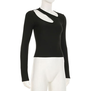Long sleeve hollow out cut out top