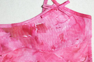 U neck bowknot ruffle mesh cami mini skirt set