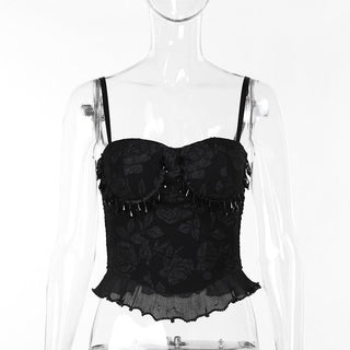 Sweetheart neck pendant cami top