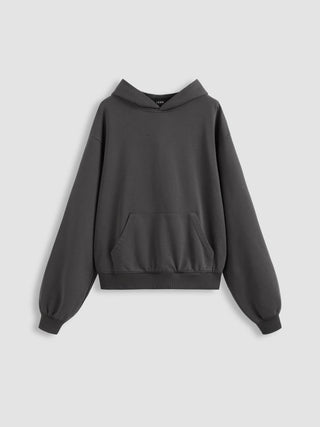 Oversized Terry Solid Hoodie