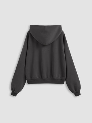 Oversized Terry Solid Hoodie