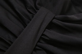 Ruched solid ruffle maxi skirt