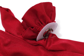 Off shoulder flower applique ruffle mini skirt set