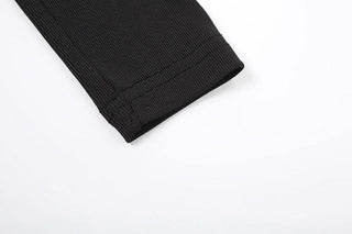 High neck long sleeve lace top