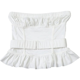 Ruched belt solid tube top