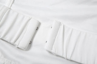 Ruched belt solid tube top