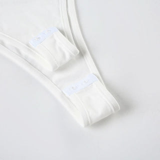 Lace hem bowknot cami bodysuit