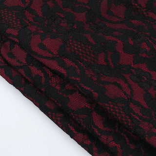 U neck lace up lace tank top