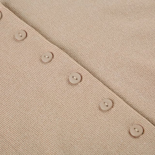 Short sleeve knitted button mini dress