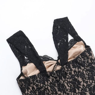 Sweetheart neck lace slit tank maxi dress