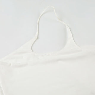 One shoulder solid backless top