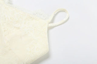 V neck lace hem cami top