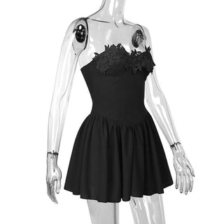 Sweetheart neck zip up mini dress