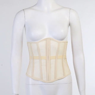 Lace up corset mesh top