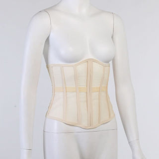 Lace up corset mesh top