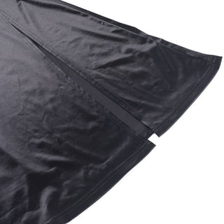 Cross back satin self tie slit maxi dress