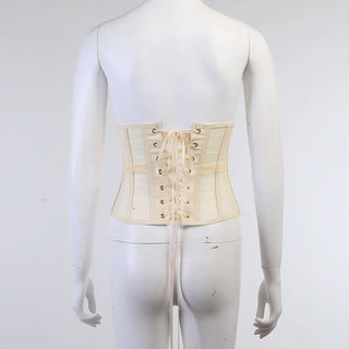 Lace up corset mesh top