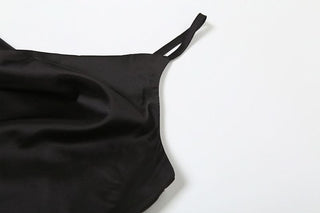 V neck tassels solid irregular cami top