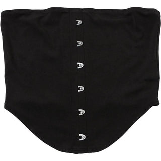 Backless solid button tube top