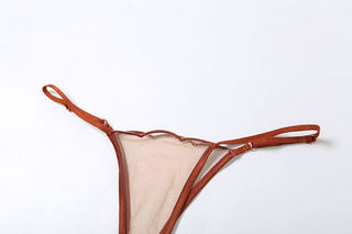 Sweetheart neck ruffle mesh cami short pant set