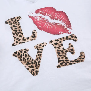 Short sleeve leopard print top