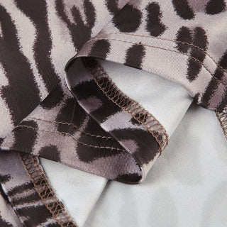 Sweetheart neck leopard print lace hem cami top