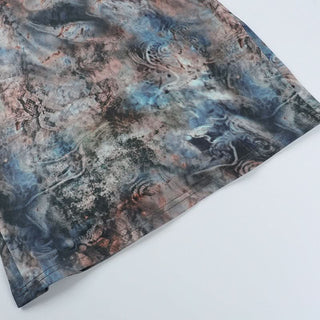 Halter v neck backless contrast maxi dress