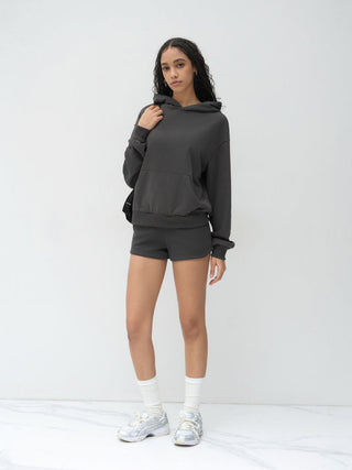 Oversized Terry Solid Hoodie