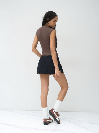 Cotton Low Rise Split Skort