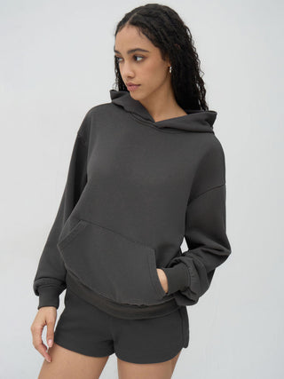 Oversized Terry Solid Hoodie