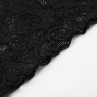 Irregular long sleeve lace one shoulder solid top